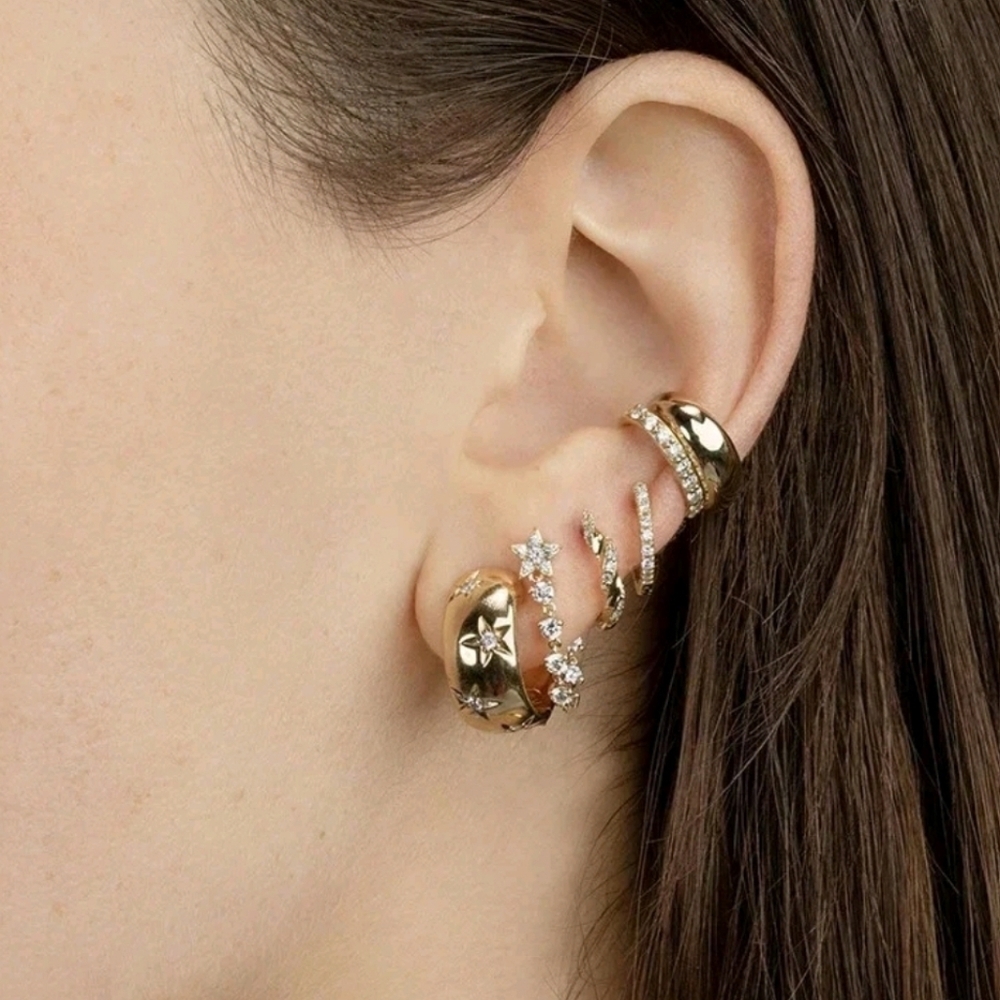 Celestial Gold Tone Earrings
